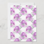 Invitation Mariage gothique noir violet et argenté (Dos)