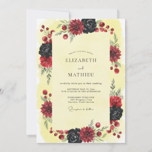 Invitation Mariage gothique opulent de Bourgogne