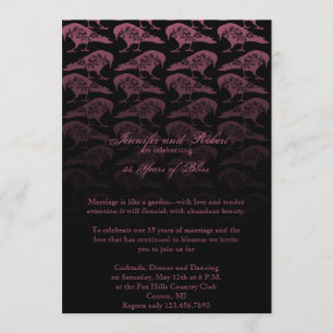 Invitation Mariage gothique Raven Violet Anniversaire