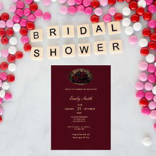Invitation Mariage gothique romantique personnalisé avec phot