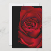 Invitation Mariage Gothique Romantique Rose Rouge Noir Moody (Dos)