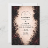 Invitation Mariage gothique rose sombre (Devant)