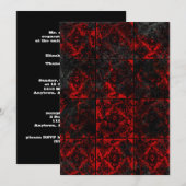 Invitation Mariage gothique rouge antique (Devant / Derrière)