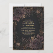 Invitation Mariage gothique royal victorien (Devant)