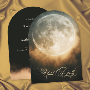 Invitation Mariage gothique sous l'arche de la pleine lune