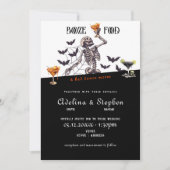 Invitation Mariage gothique Squelette Booze nourriture Mauvai (Devant)