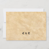 Invitation mariage gothique vintage (Dos)