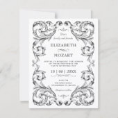 Invitation Mariage gothique vintage (Devant)