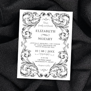 Invitation Mariage gothique vintage