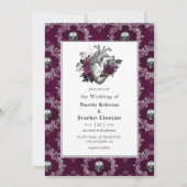 Invitation Mariage gothique vintage (Devant)