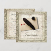 Invitation mariage gothique vintage amour steampunk (Devant / Derrière)