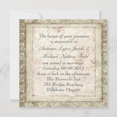 Invitation mariage gothique vintage amour steampunk (Dos)