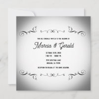 Mariage gothique vintage ornemental noir et blanc