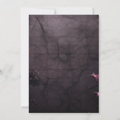 Invitation Mariage gothique violet foncé et noir (Dos)