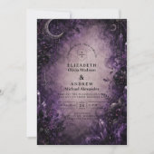 Invitation Mariage gothique violet gothique (Devant)