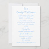 Invitation Mariage Gown Blue nuptiale douche blanche dos (Dos)
