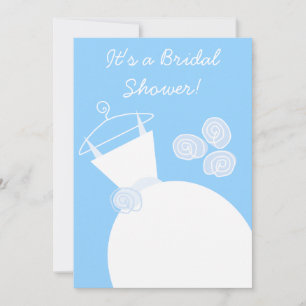 Invitation Mariage Gown Blue nuptiale douche blanche dos