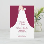 Invitation Mariage Gown Fête des mariées Cranberry (Debout devant)