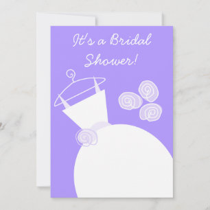 Invitation Mariage Gown violet douche nuptiale blanc dos