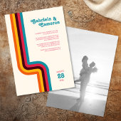 Invitation Mariage Gras et Bright Retro