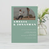 Invitation Mariage gras moderne | Photo Boho Arch (Debout devant)