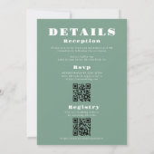 Invitation Mariage gras moderne | Photo Boho Arch (Dos)