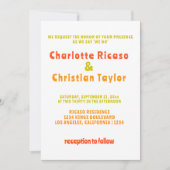 Invitation Mariage Gras rétro Citrus (Devant)