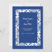 Invitation Mariage grec bleu de Santorin (Devant)