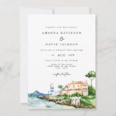 Invitation Mariage grec d'été sur la plage méditerranéenne mo (Devant)