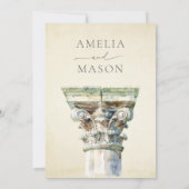 Invitation Mariage grec vintage (Dos)