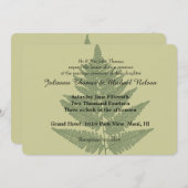 Invitation Mariage Green Fern (Devant / Derrière)