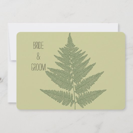 Invitation Mariage Green Fern (Dos)