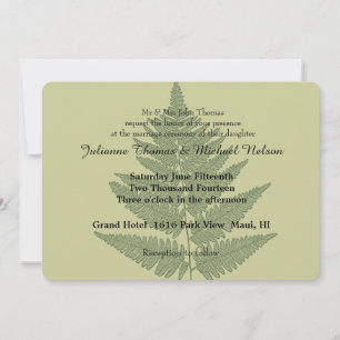 Invitation Mariage Green Fern
