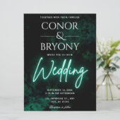 Invitation Mariage Green Neon (Debout devant)