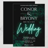 Invitation Mariage Green Neon (Devant / Derrière)