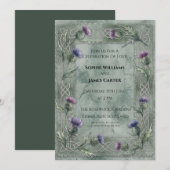 Invitation Mariage Green Thistle (Devant / Derrière)