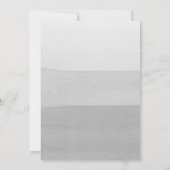 Invitation Mariage Gris Aquarelle Moderne (Dos)