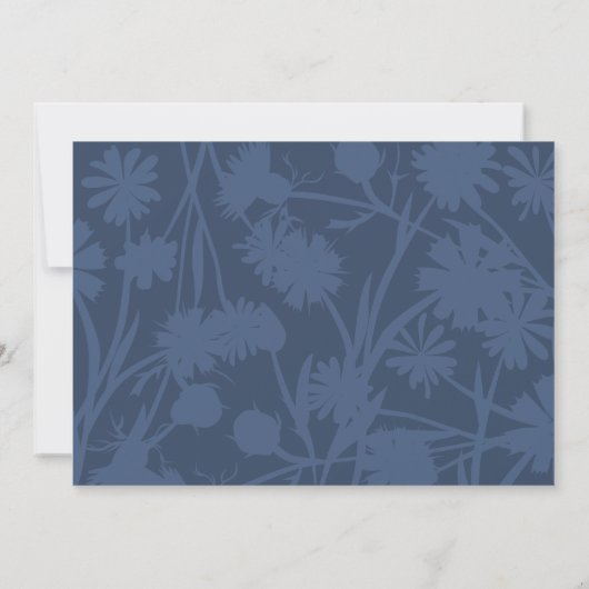 Invitation Mariage gris-bleu Enregistrer la date (Dos)