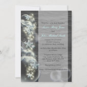 Invitation mariage gris bleu fiançailles (Devant)