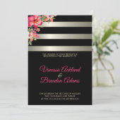 Invitation Mariage Gris Clair Et Gris Noir (Debout devant)