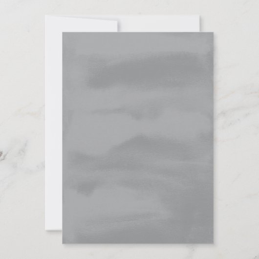 Invitation Mariage gris d'immersion d'aquarelle de fumée (Dos)