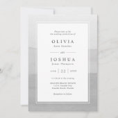 Invitation Mariage gris moderne tout en un (Devant)