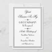 Invitation Mariage Groomsman Elegant Chic Proposition (Devant)
