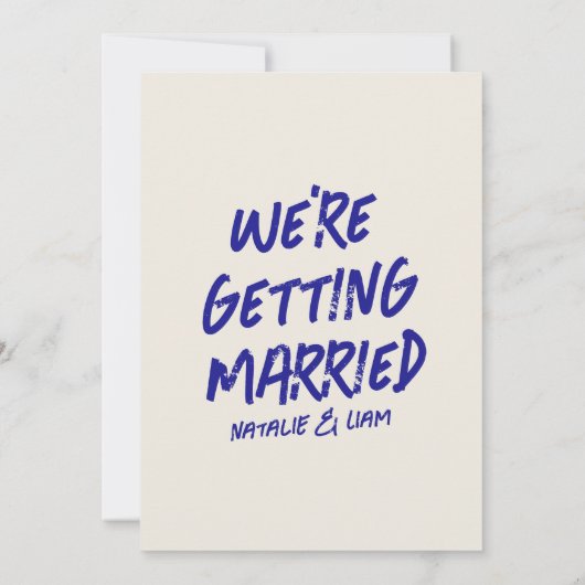 Invitation Mariage Grunge moderne Gâteau Retro Bold (Dos)