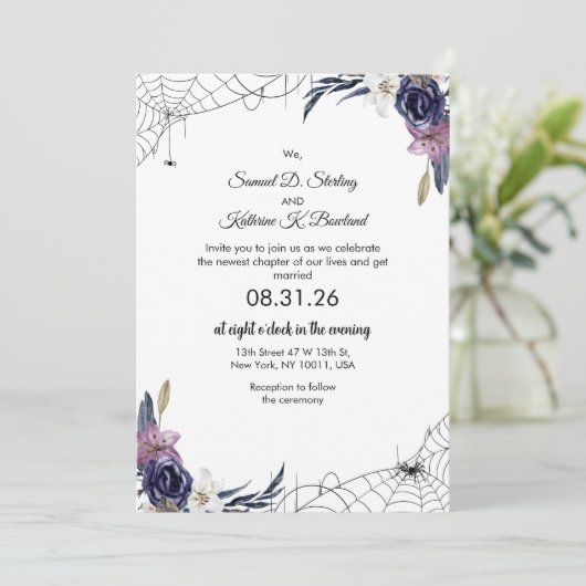 Invitation Mariage Halloween (Debout devant)