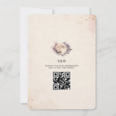 Invitation Mariage Halloween code QR romantique (Dos)