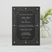 Invitation Mariage Halloween Gothique Celtique (Debout devant)