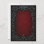 Invitation Mariage Halloween Gothique Élégant (Dos)