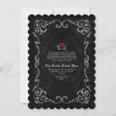 Invitation Mariage Halloween Skeletons RÉCEPTION INFO DE RETO (Dos)