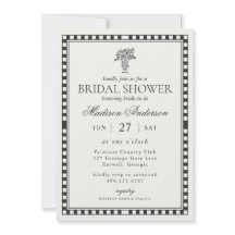 Mariage Harlequin Noir à carreaux Shower